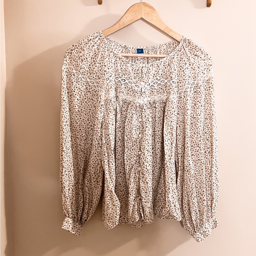 Floral Old Navy Peasant Blouse